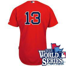 Boston Red Sox 13# Carl Crawford jerseys red w2013 World Series Patch