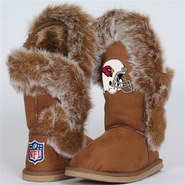 NFL Arizona Cardinals  Womens Cuce Shoes Ladies Fanatic Boots Brown