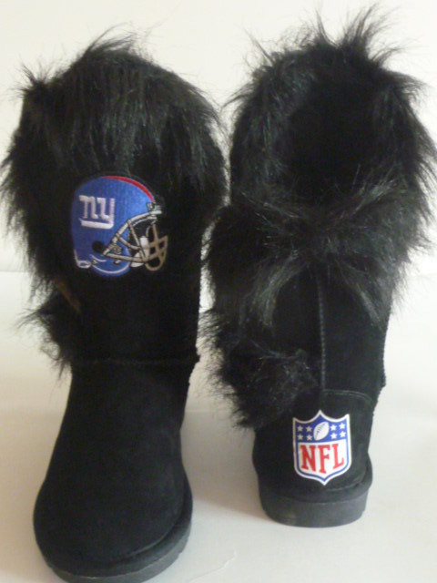 NFL New York Gitans Cuce Shoes Womens Cheerleader Boots - Black