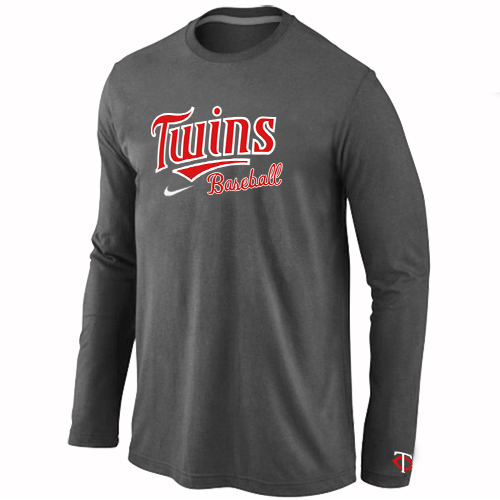 Nike Minnesota Twins Long Sleeve T-Shirt D.Grey
