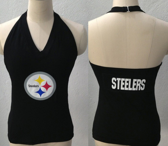 Womens All Sports Couture Pittsburgh Steelers Blown Coverage Halter Top