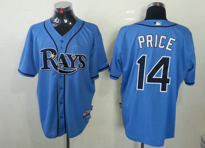 MLB Tampa Bay Rays #14 Price Jersey Light Blue