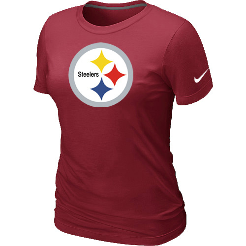  Pittsburgh Steelers Red Womens Logo TShirt 61 