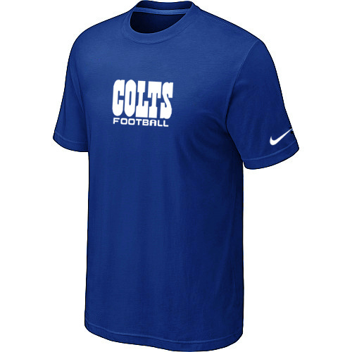 Nike Indianapolis Colts Sideline Legend Authentic Font TShirt Blue 81 