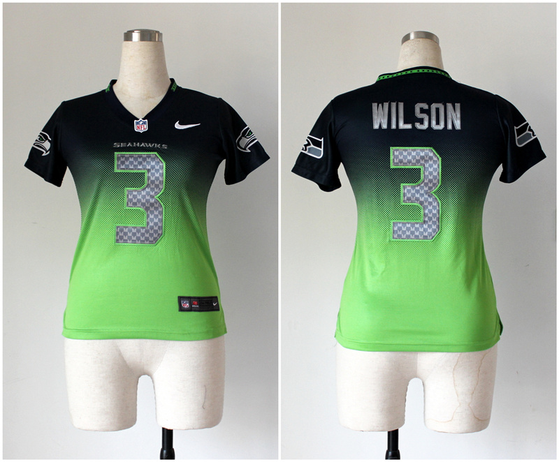 NIKE NFL Seattle Seahawks #3 Wilson Womens Handwork Drift Fashion II Jersey