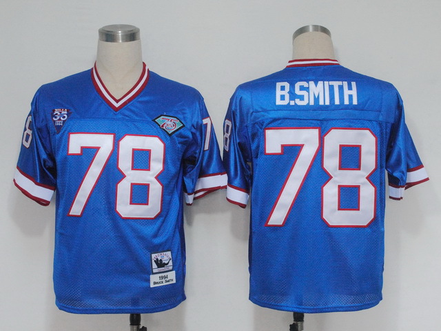 NFL Jerseys Buffalo Bills 78 B.SMITH  Blue M&N 1994