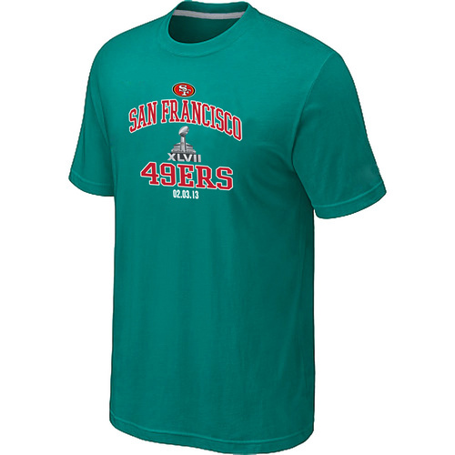  Mens San Francisco 49 ers Super BowlXLVII Heart& Soul Green TShirt 115 