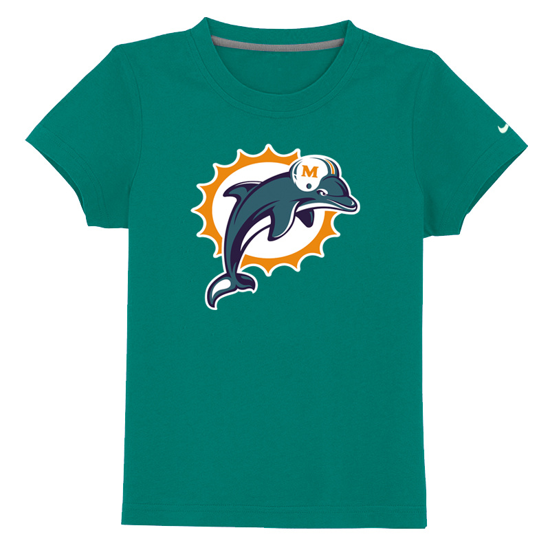 Miami Dolphins Sideline Legend Authentic Youth Logo T Shirt light green
