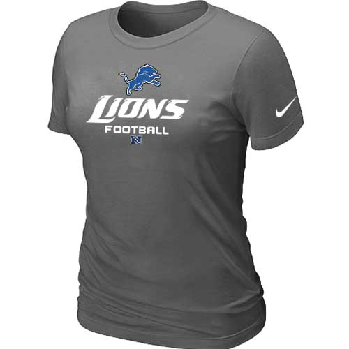  Detroit Lions D- Grey Womens Critical Victory TShirt 58 