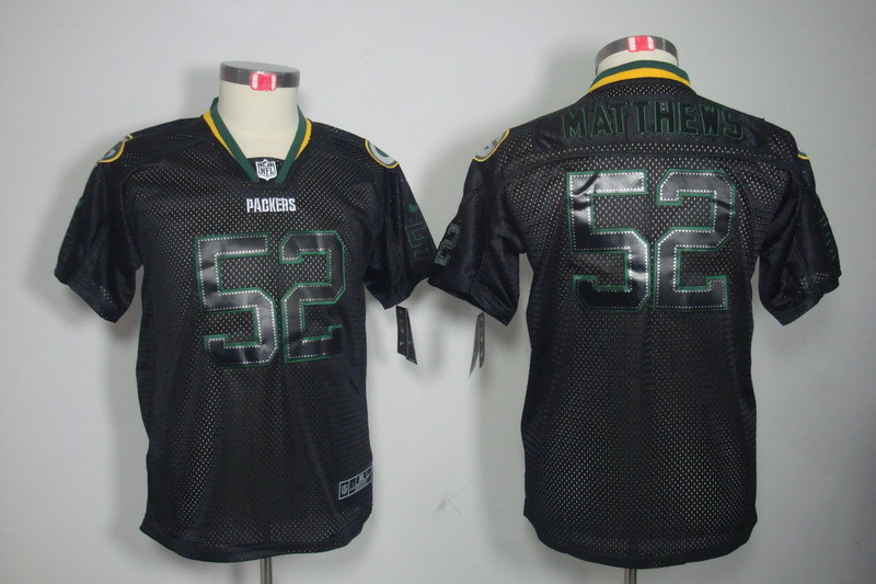 NFL Green Bay Packers #52 Matthews Youth Lights Out Jersey