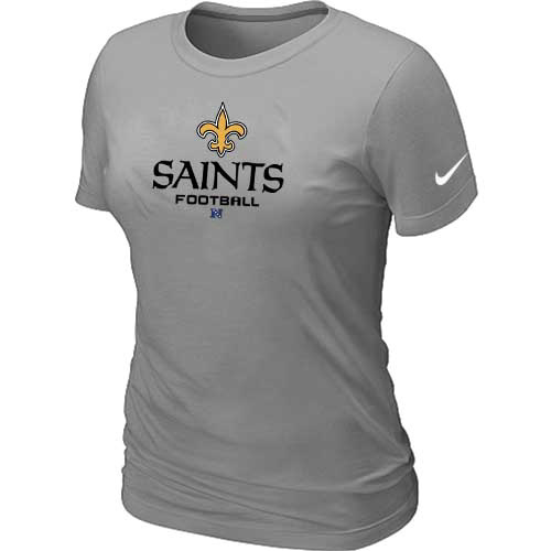 New Orleans SaintsL- Grey Womens Critical Victory TShirt 65