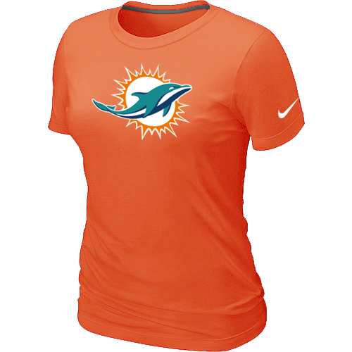 Miami Dolphins Sideline Legend logo womensT-Shirt Orange