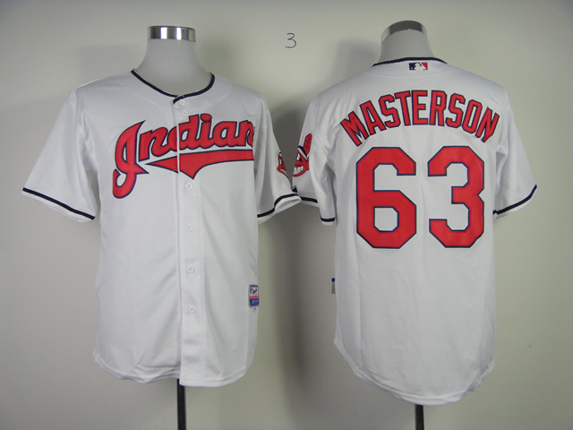 MLB Cleveland Indians #63 Masterson White Jersey