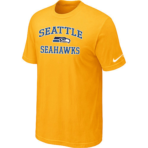  Seattle Seahawks Heart& Soul Yellow TShirt 67 