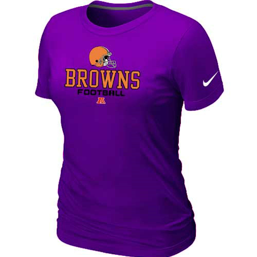  Cleveland Browns Purple Womens Critical Victory TShirt 39 