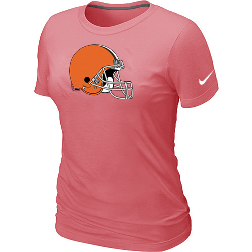  Cleveland Browns Pink Womens Logo TShirt 6 