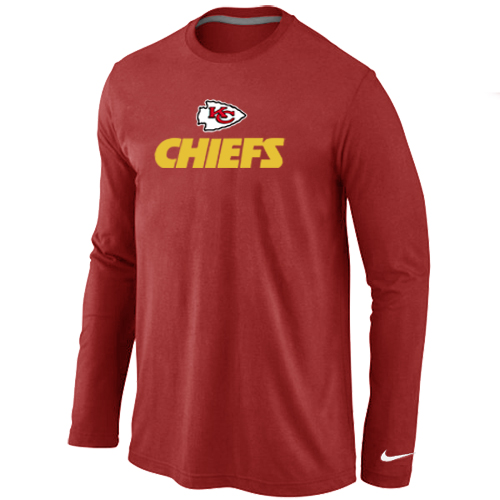 Nike Kansas City Chiefs Authentic Logo Long Sleeve T-Shirt RED