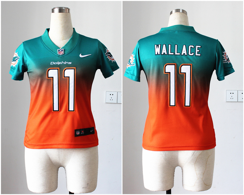 Nike NFL Miami Dolphin #11 Wallace Drift Fashion II Elite  Women Jerseys