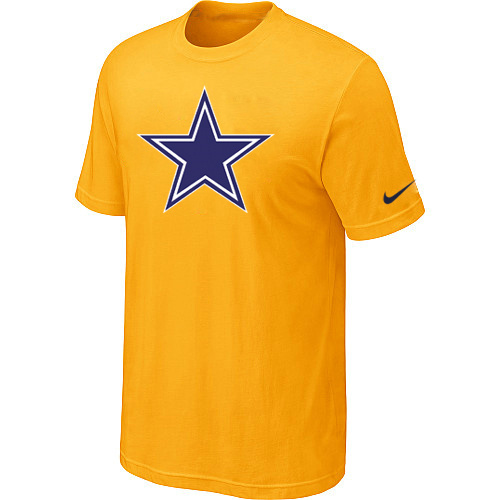  Dallas Cowboys Sideline Legend Authentic Logo TShirt Yellow 75 