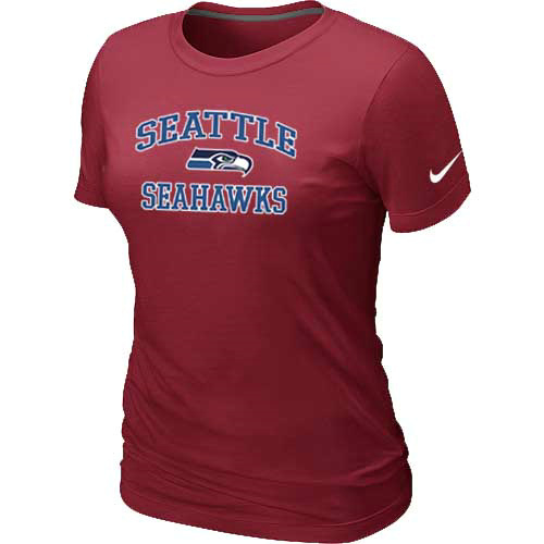  Seattle Seahawks Womens Heart& Soul Red TShirt 24 