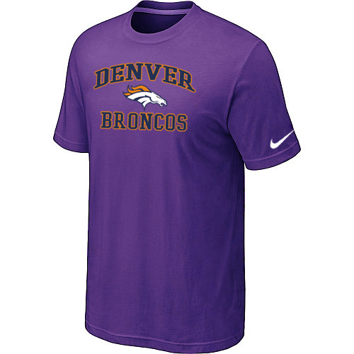  Denver Broncos Heart& Soul Purple TShirt 69 