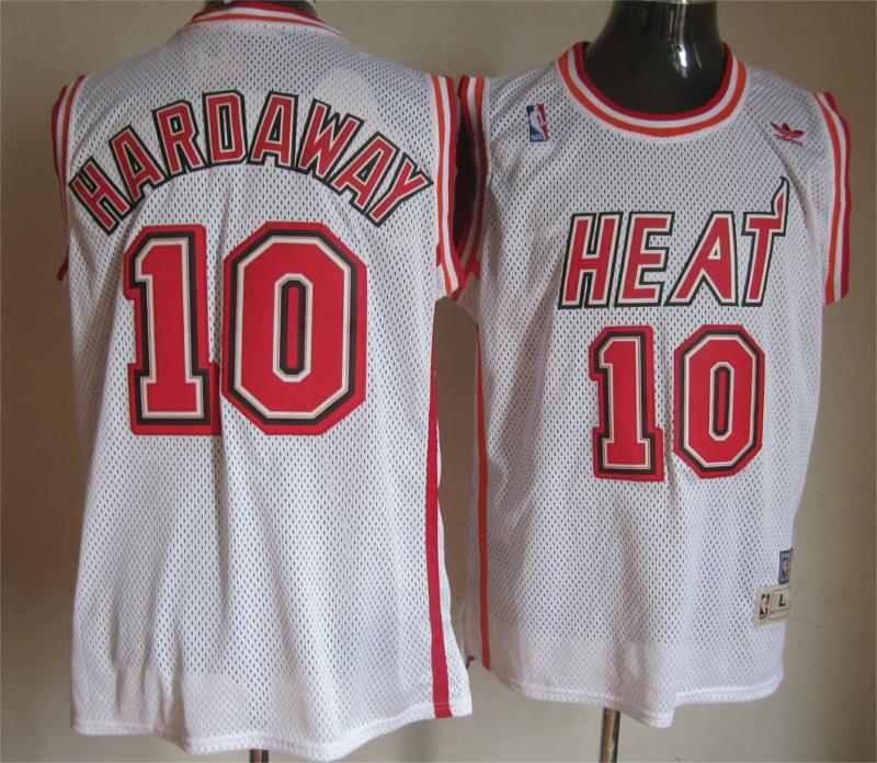 Adidas Miami Heat #10 Hardaway white jersey.JPG