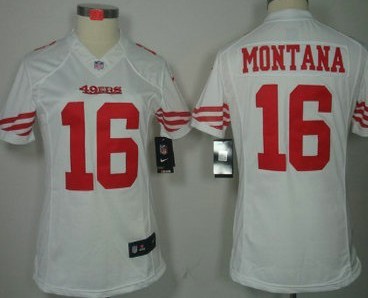 Nike NFL San Francisco 49ers #16 Joe Montana White Kids jersey