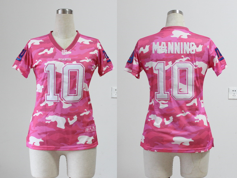 Nike New York Giants #10 Manning Women Pink Camo Jersey