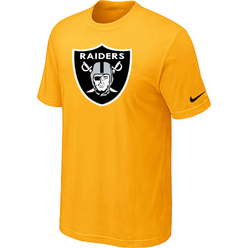  Oakland Raiders Sideline Legend Authentic Logo TShirt Yellow 56 