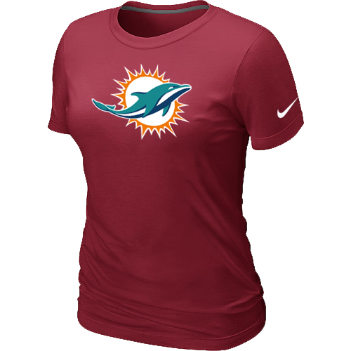 Miami Dolphins Sideline Legend logo womensT-Shirt Red