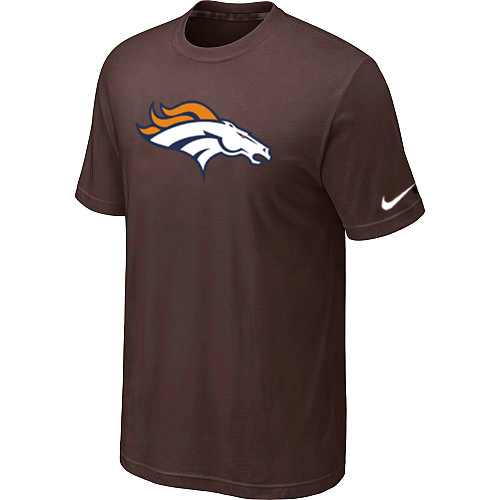  Denver Broncos Sideline Legend Authentic Logo TShirt Brown 95 