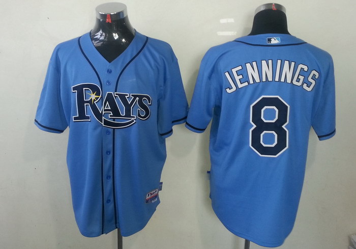 MLB Tampa Bay Rays #8 Jennings Jersey Light Blue
