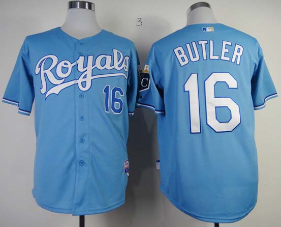 MLB Kansas City Royals #16 Butler Blue Jersey