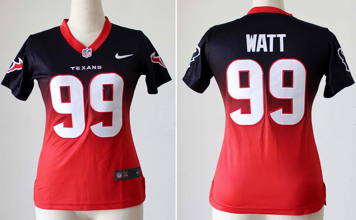 NFL Women Houston Texans #99 JJ Watt Fadeaway Jersey