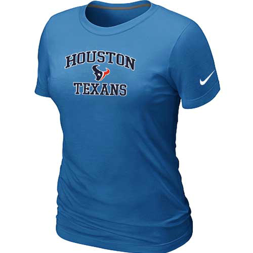  Houston Texans Womens Heart& Soul L-blue TShirt 55 
