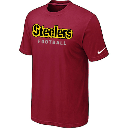  Nike Pittsburgh Steelers Sideline Legend Authentic Font TShirt Red 85 