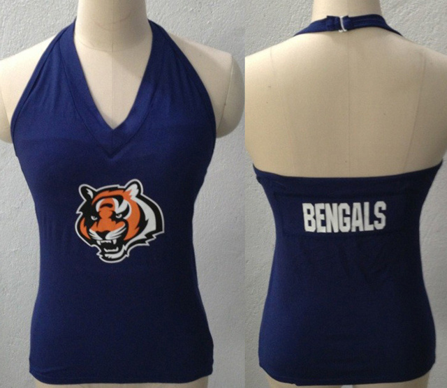 Womens All Sports Couture Cincinnati Bengals Blown Coverage Halter Top
