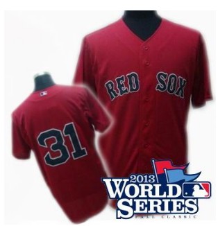 Boston Red Sox #31 Jon Lester Jerseys red w2013 World Series Patch