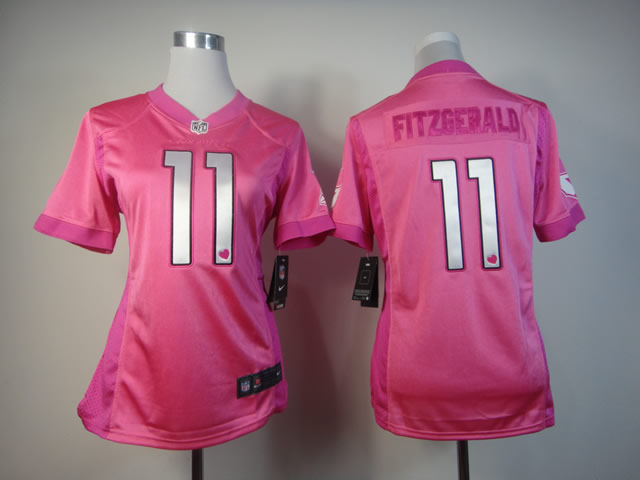 NFL Arizona Cardinals #11 Fitzgerald Women Pink Jersey