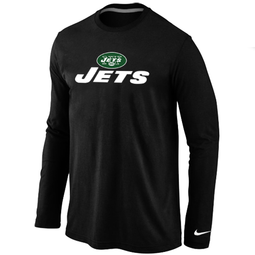 Nike New York Jets Authentic Logo Long Sleeve T-Shirt Black