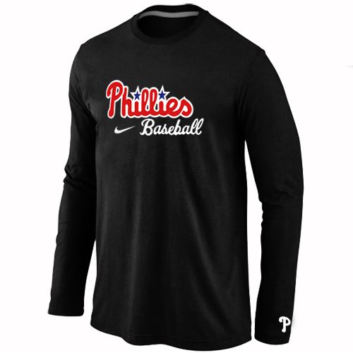 Nike Philadelphia Phillies Long Sleeve T-Shirt Black
