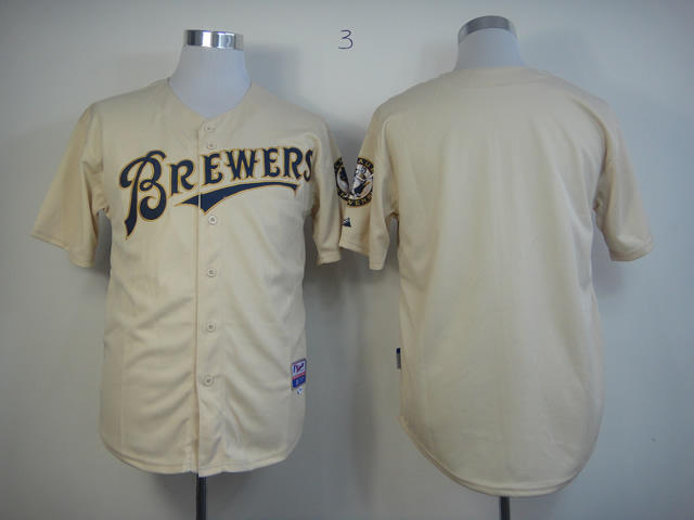 Milwaukee Brewers Authentic Blank Blank YOUniform Cool Base Jersey