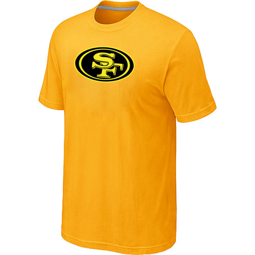  San Francisco 49 ers Neon Logo Charcoal Yellow Tshirt 122 