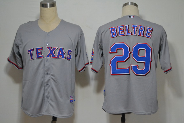 MLB Jerseys Texas Rangers 29 Beltre Grey Cool Base