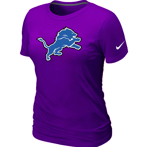  Detroit Lions Purple Womens Logo TShirt 65 