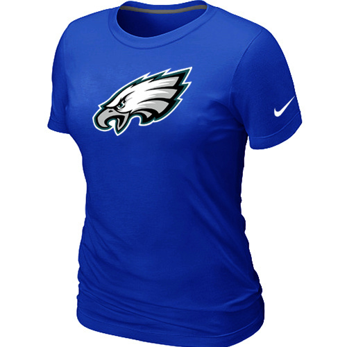  Philadelphia Eagles Blue Womens Logo TShirt 75 