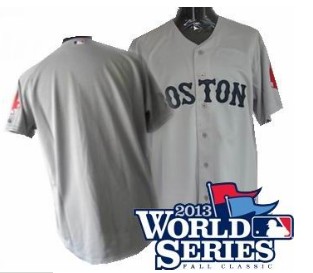 Boston Red Sox blank Road Jersey gray 2013 World Series Patch