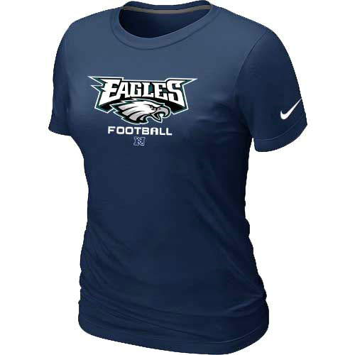  Philadelphia Eagles D- Blue Womens Critical Victory TShirt 58 