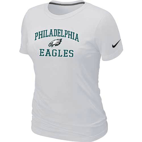  Philadelphia Eagles Womens Heart& Soul White TShirt 35 