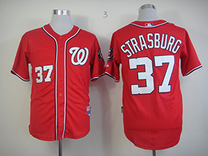 MLB Washington Nationals #37 Strasburg red jersey .JPG